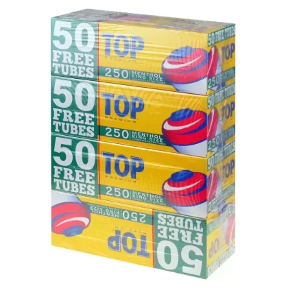 Top Premium Filter Tubes Menthol 4 Cartons of 250