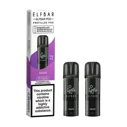 Grape Elfbar 600 Pods - 20mg - Vape Product (9327C8)