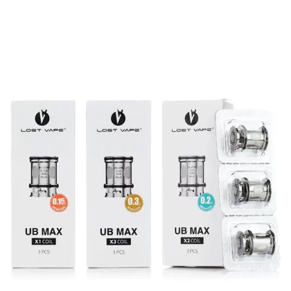 Lost Vape Centaurus UB Max Coils 3 Pack - Coil#UB Max X1 0.15ohm (80-120W)>UB Max X2 0.2ohm (60-80W)>UB Max X3 0.3ohm (40-60W)