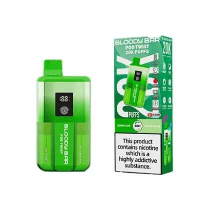 Bloody Bar 20K Prefilled Pod Kit Lemon Lime / Pineapple Ice - Nicotine Strength#20mg