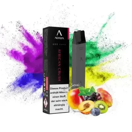 Adalya Vape – African Crush - Propylenglykol / Aromastoffe / Glycerin / Nikotin-Benzoat / Adalya / 20mg/ml / 450 mAh / ca. 600