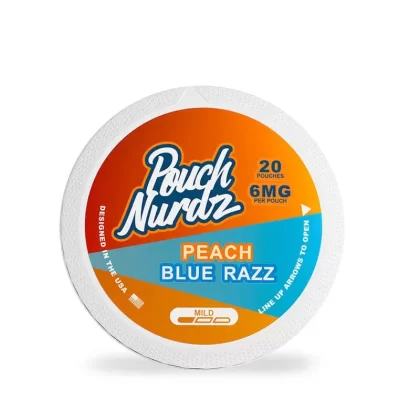 Pouch Nurdz Peach Blue Razz Nicotine Pouches - Vape Product, Vape Product