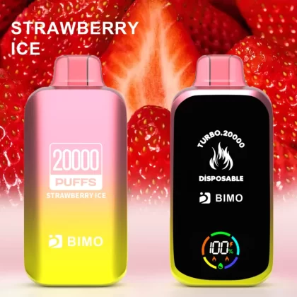 BIMO Turbo 20000 Puffs – Strawberry Ice - Ozvapeone (00EEDB)