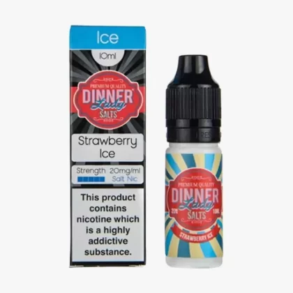 Strawberry Ice Nic Salt E-Liquid by Dinner Lady - 20mg