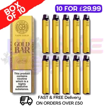 Blue Raspberry – Gold Bar 600Puff Box of 10