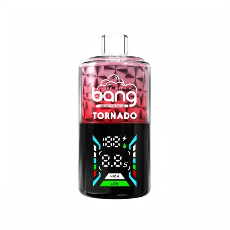 Bang Tornado 40000 Puffs Dual-Mesh Disposable Vape - Peach Ice, Love 66; 3-nicotine, 2-nicotine - Image 2