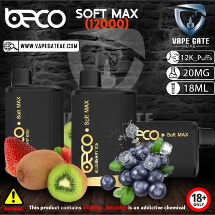 BECO SOFT MAX DISPOSABLE VAPE (12000 PUFFS) - 50 mg / Grape Ice