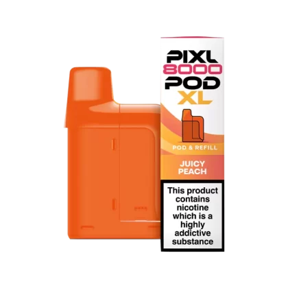 Juicy Peach Pixl 8000 Refill Pack - 20 mg - Vape Product