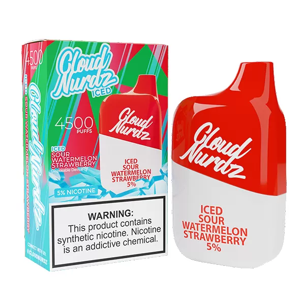 Cloud Nurdz Disposable | 4500 Puffs | 12ml *** - Strawberry Grape - 25mg - Image 2