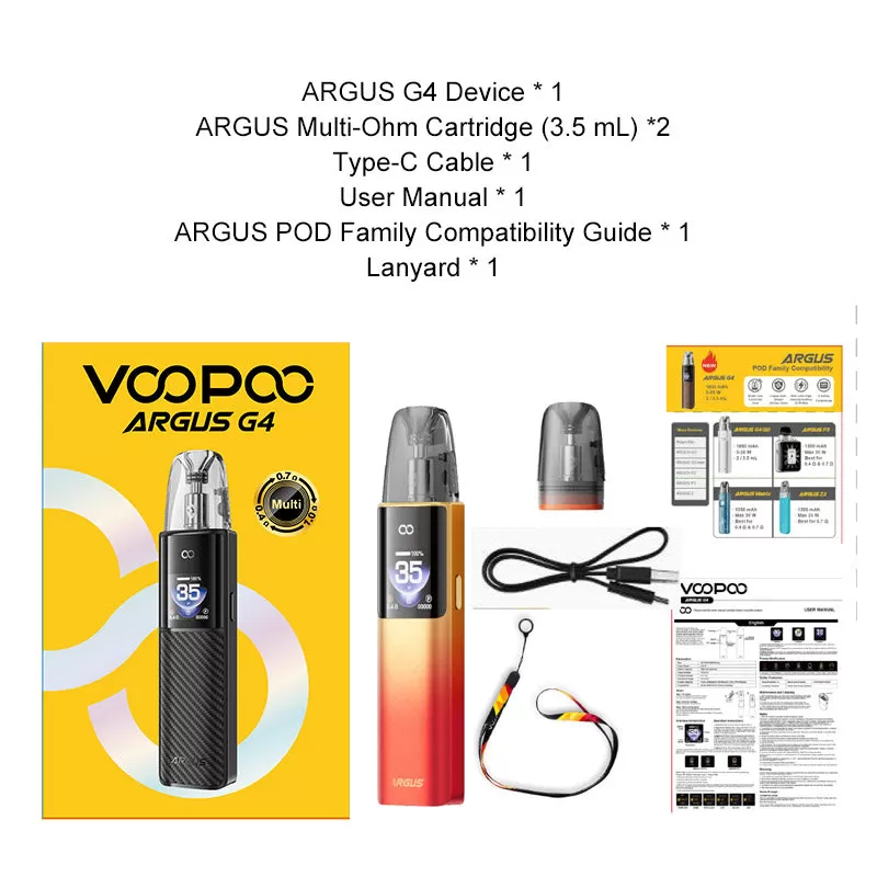 VOOPOO Argus G4 Pod Kit 35W - Blue - Image 3