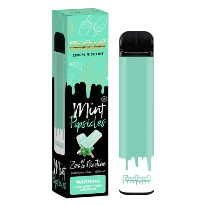 Foodgod Zero Nicotine Disposable 2400 Puffs 0% Nicotine Free - Mint Popsicles