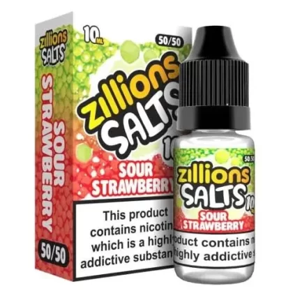 Sour Strawberry Zillion Salts 10ml Nic Salt E-Liquid – Pack of 5
