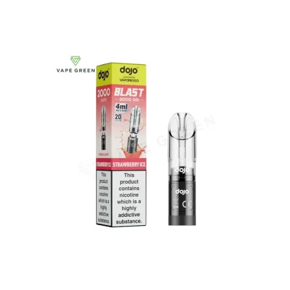Strawberry Ice Prefilled Pod by Vaporesso Dojo Blast 2000 Go
