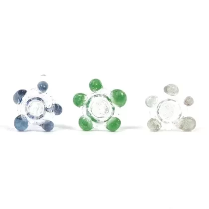 White Rhino Glass Flower Screen - Ejuicewarehouse