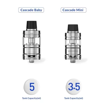 Vaporesso Cascade Baby-Mini Sub Ohm Tank Atomizer (5ML)-3.5ML - Black / 3.5ml