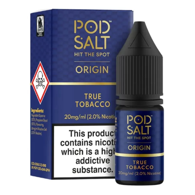 True Tobacco Nic Salt E-Liquid by Pod Salt (10ml) - 20mg