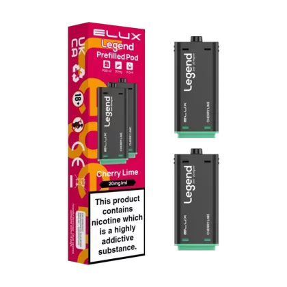 Cherry Lime Elux Legend 1500 Pods - 20mg - Vape Product (4BA81B)