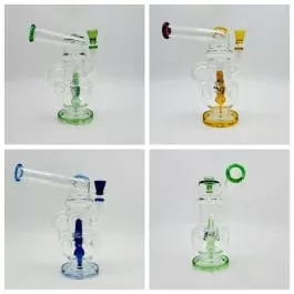 Recycler Waterpipe With Character Showerperc – 10 Inch – WPAG320