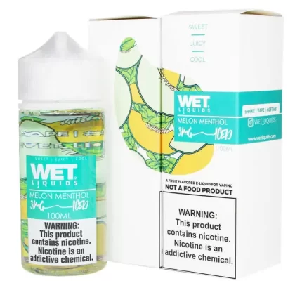 WET LIQUIDS Melon Menthol Ice E-liquid -100ml - Vapebazaar Pk