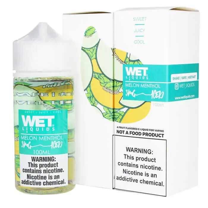 WET LIQUIDS Melon Menthol Ice E-liquid -100ml - Vapebazaar Pk