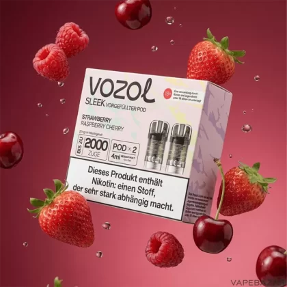 Vozol Sleek Pods – Strawberry Raspberry Cherry