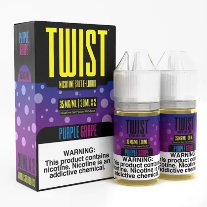 Twist e-Liquids Salt Purple Grape eJuice - 60mL (2x30mL); Vape Product, Vape Product