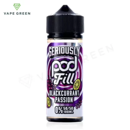 Blackcurrant Passion Shortfill E-Liquid by Seriously Pod Fill 100ml - Eliquidsupply