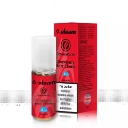 Strawberry Razz Cherry A-Steam 10ml Premium Vape Juice – Pack of 10 Bottles