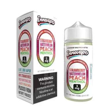 Strawberry Watermelon Peach Menthol Innevape 100mL - Nicotine Level#0mg>3mg>6mg