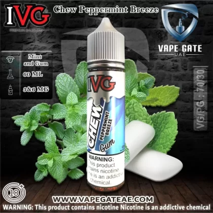 Chew Peppermint Breeze 60ml E juice by IVG - 3 mg / 60 ml