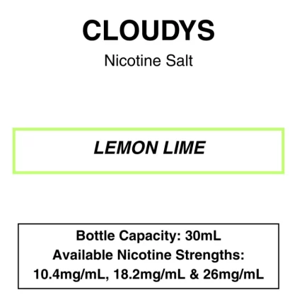 Lemon Lime – Cloudys Premium E- Liquid Nic Salt 30 ml