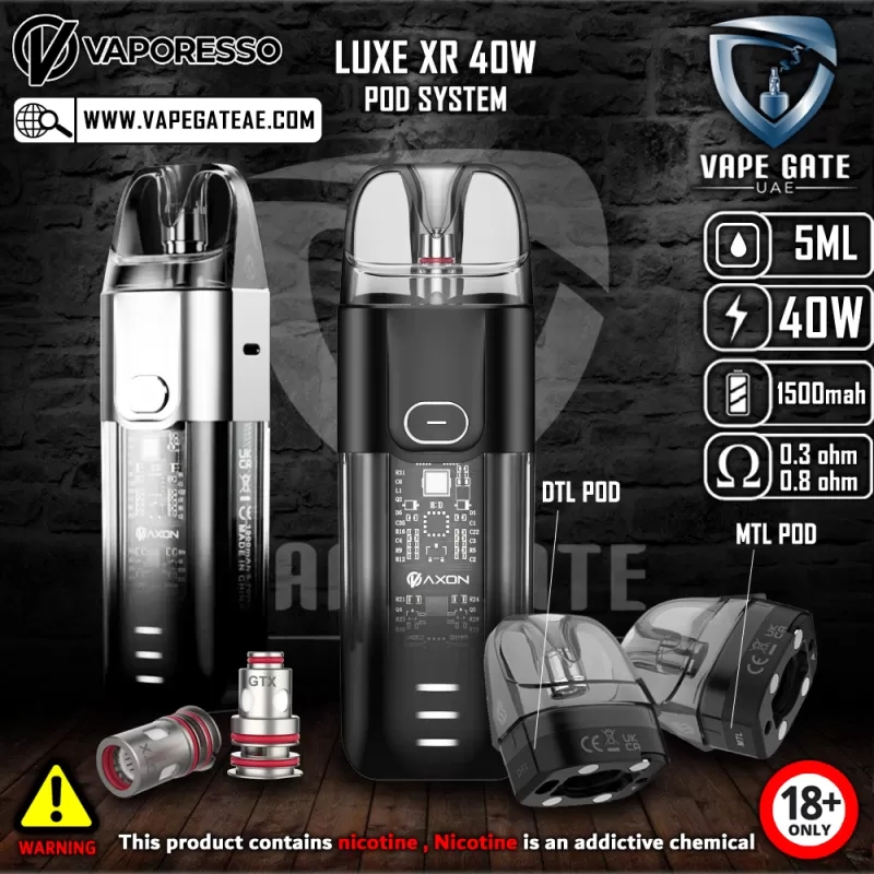 VAPORESSO LUXE XR 40W VAPE POD SYSTEM - Silver
