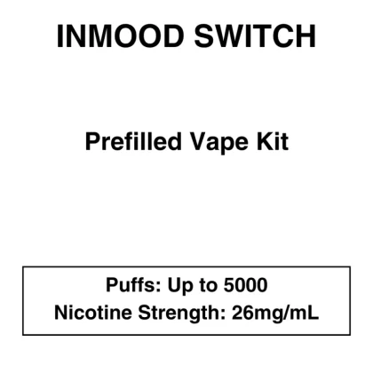 Inmood Switch – Prefilled Vape Kit – 26mg/mL Nicotine – Up to 5000 Puffs