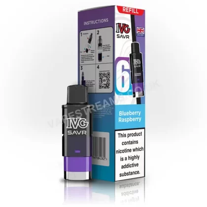 IVG SAVR Blueberry Raspberry Prefilled Pod - Vapestreams Co