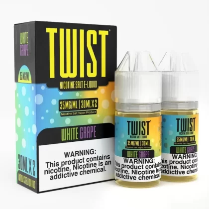 Twist e-Liquids Salt White Grape eJuice - 60mL (2x30mL); Vape Product, Vape Product; Twist eLiquids