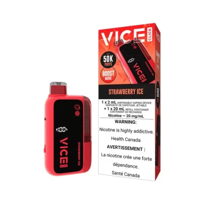 Vice Click Disposable Vape – 50,000 Puffs – Strawberry Ice
