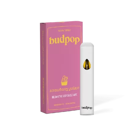 BudPop Delta 8 Disposable Vape Pen – Strawberry Gelato - size#2-Gram~pack size#Single>3-Pack>5-Pack (825D0F)