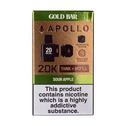 Sour Apple Gold Bar Apollo 20k Prefilled Pods