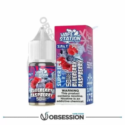 BLUEBERRY RASPBERRY SUPER ICE – SALT NIC – 30ML BY VAPE STATION
