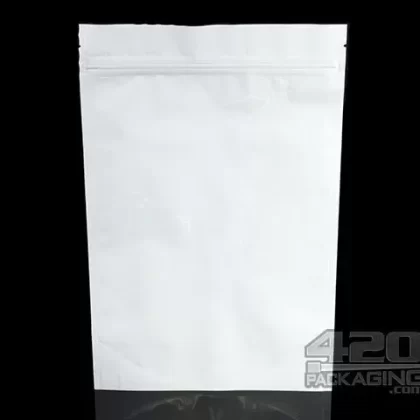 White-Clear 7” x 11” Mylar Stand Up Pouch Zip Bags 1000/Box