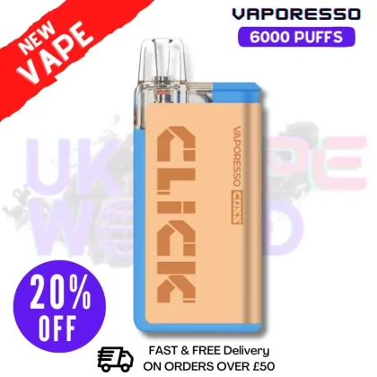 Banana Ice Vaporesso 6K Coss Click Disposable Kit – ONLY £8.99