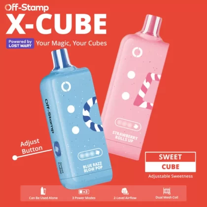 Off-Stamp X-CUBE Sweet Cube 25K Disposable POD Powered By LOST MARY – 25000 Puffs - Sour Berry Bubblegum/Sour Berry Kick