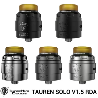 Thunderhead Creations Tauren Solo V1.5 RDA - Colour#Stainless Steel>Matte Black>Gunmetal>Black/ Stainless Steel>Polished Stainless Steel