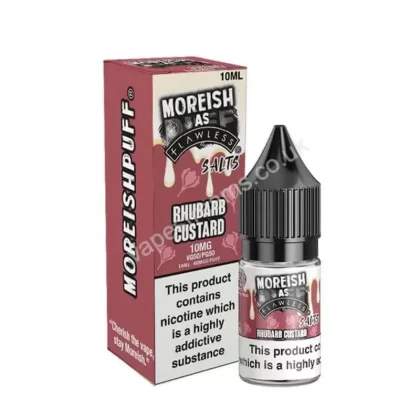 Moreish As Flawless Rhubarb Custard Nic Salt E-Liquid - Vapestreams Co