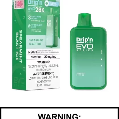 Spearmint Blast Ice Drip’n EVO 28K Disposable Vape