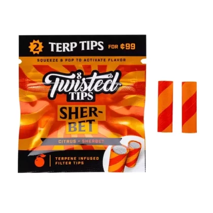 Twisted Tips Sherbet Filter Tips - Product#Sherbet~Packaging#24 Packs of 2>Single Pack (2ct)