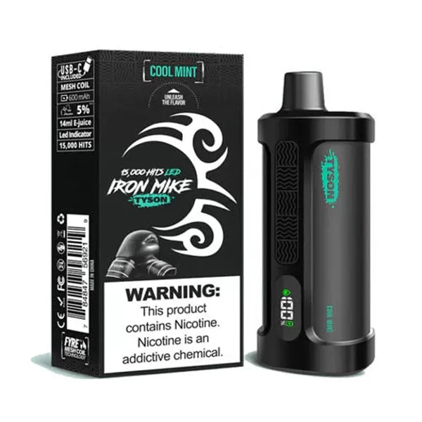 Tyson 2.0 Iron Mike 15K Disposable Device - 15,000 Puffs - Mint Berry - Image 2