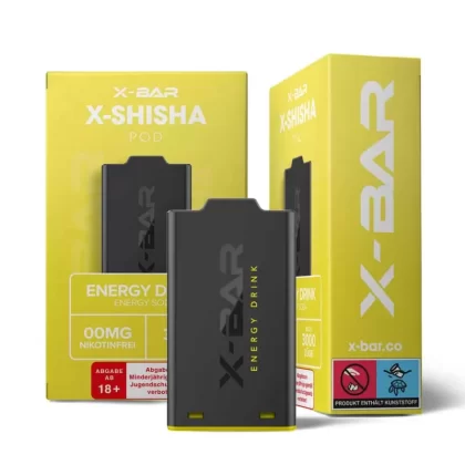 X-Bar – X-Shisha – Pod – Energy Drink (0mg/ml – Nikotinfrei) - X-Bar / Propylenglykol / pflanzliches Glycerin / Aromastoffe