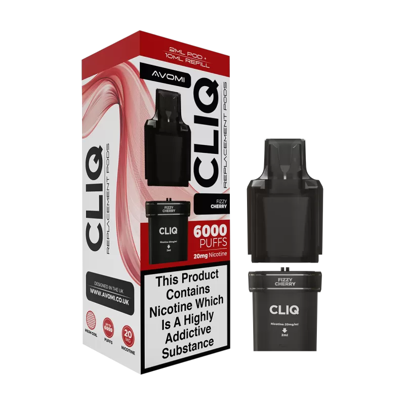 Fizzy Cherry Avomi Cliq 6000 Refill Pack - Ecigwizard