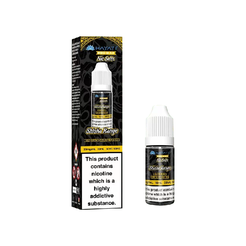 Hayati Pro Max Shisha Nic Salt E-Liquid Bru Ice & Rubi Lychee